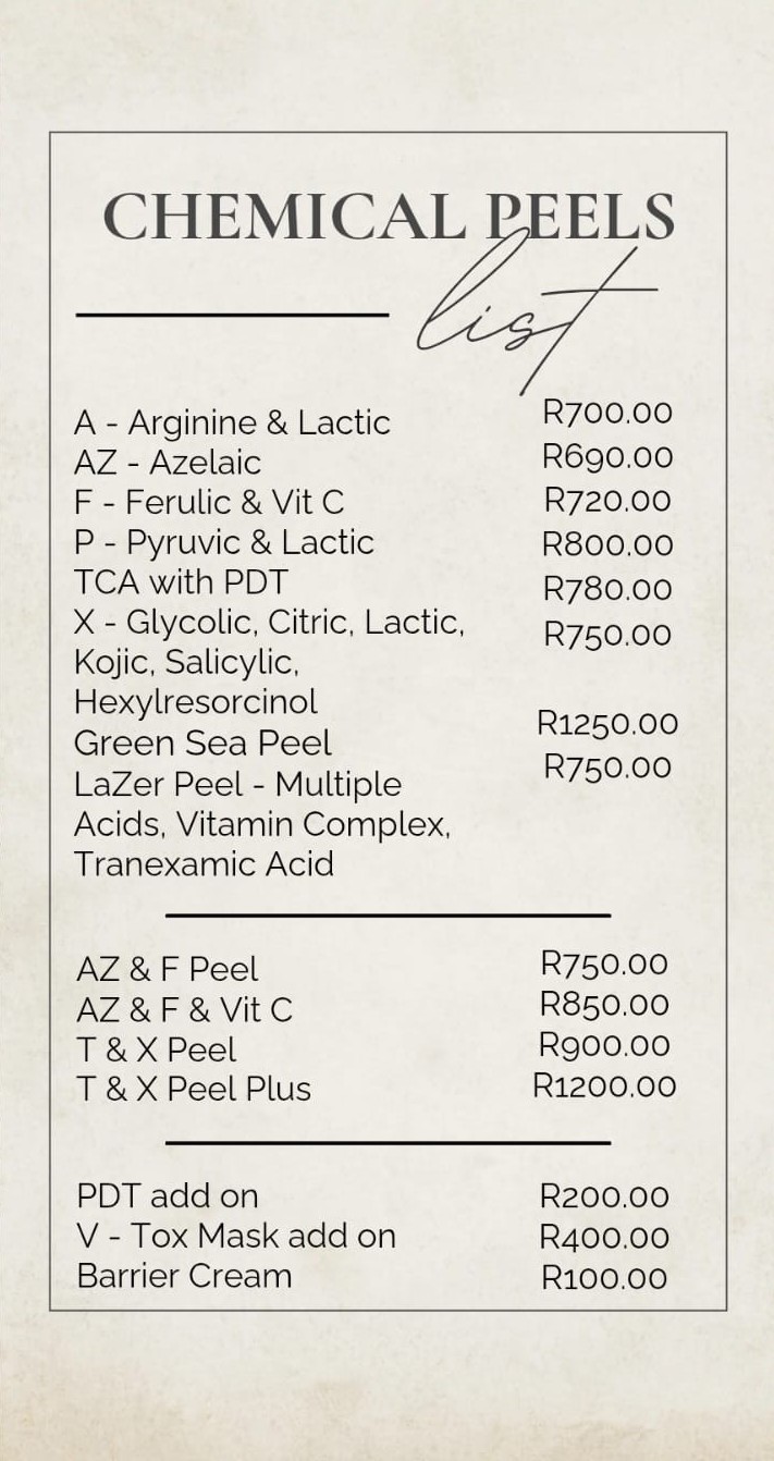 Chemical Peel Pricing